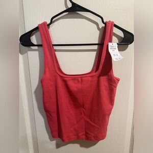 NWT ABERCROMBIE AND FITCH size S cropped tank pink